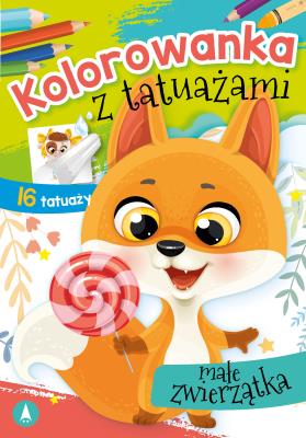 Małe zwierzątka. Kolorowanka z tatuażami. Autor: Opracowanie zbiorowe. SmakLiter.pl Okładka książki Małe zwierzątka. Kolorowanka z tatuażami