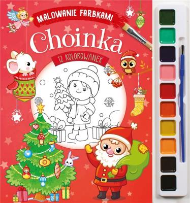Okładka książki Malowanie farbkami. Choinka