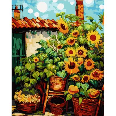 Opakowanie Malowanie po numerach 40x50 Słoneczniki