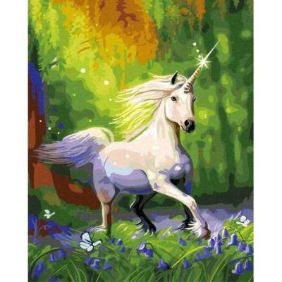 Opakowanie Malowanie po numerach - Biały jednorożec 40x50cm