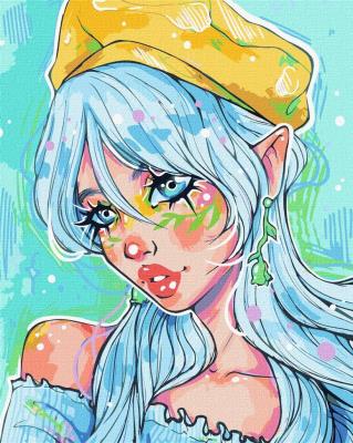 Opakowanie Malowanie po numerach - Błękitnooka modn 40x50cm