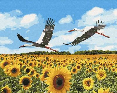 Opakowanie Malowanie po numerach - Bociany na niebie 40x50cm