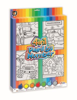 Opakowanie Malowanie po numerach chłopcy 4w1
