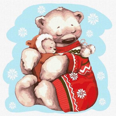 Malowanie po numerach - Ciepły uściski 30x30cm. Wydawca: Ideyka. SmakLiter.pl Opakowanie Malowanie po numerach - Ciepły uściski 30x30cm