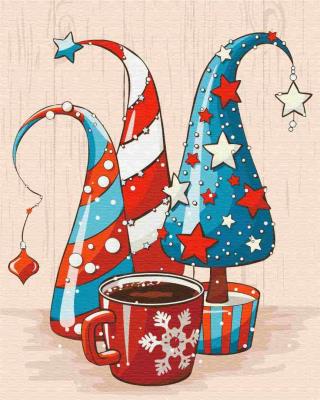 Opakowanie Malowanie po numerach Czapki świąteczne