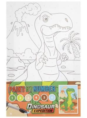 Opakowanie Malowanie po numerach Dino zielony