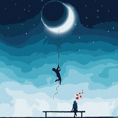 Opakowanie Malowanie po numerach - Dla Ciebie Księżyc.. 50x50