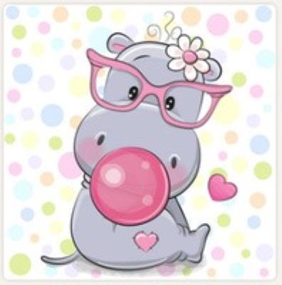 Opakowanie Malowanie po numerach dla dzieci Hipopotam