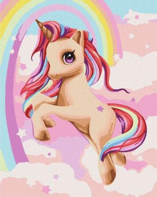 Opakowanie Malowanie po numerach Dociekliwa jednorożca