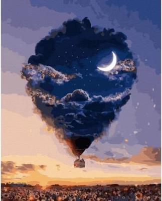 Opakowanie Malowanie po numerach - Dom w chmurach 40x50cm