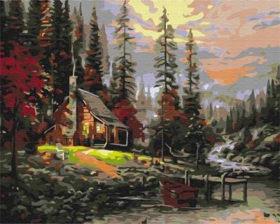 Opakowanie Malowanie po numerach Dom w lesie