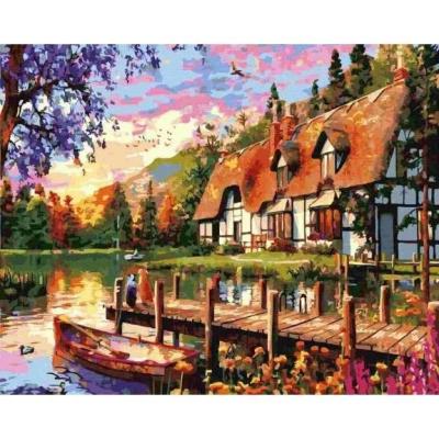 Opakowanie Malowanie po numerach - Dom z pomostem 40x50cm