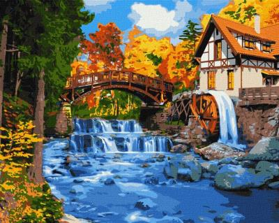 Opakowanie Malowanie po numerach - Domek z młynem 40x50cm