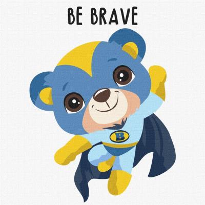 Opakowanie Malowanie po numerach - Dzielny niedźwiedź 30x30cm