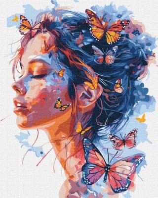 Opakowanie Malowanie po numerach -Dziewczyna i motyle 40x50cm