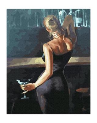 Opakowanie Malowanie po numerach - Dziewczyna w czerni 40x50