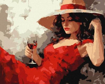 Opakowanie Malowanie po numerach - Dziewczyna w kapeluszu