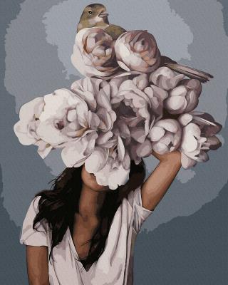 Opakowanie Malowanie po numerach Dziewczyna z bukietem