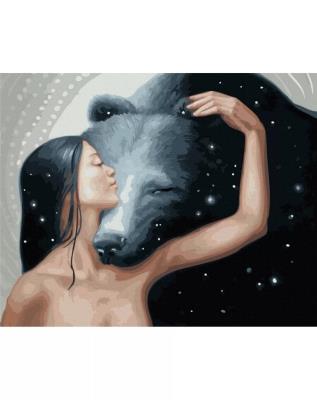 Opakowanie Malowanie po numerach - Dziewczyna z niedźwiedziem