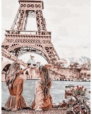 Opakowanie Malowanie po numerach - Dziewczyny w Paryżu 40x50