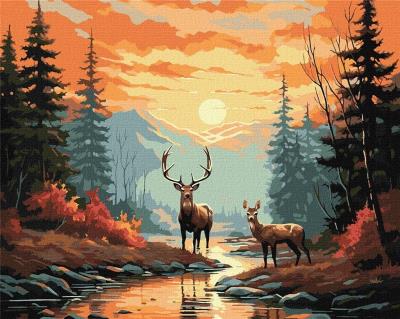 Opakowanie Malowanie po numerach - Elegancki jeleń 40x50cm