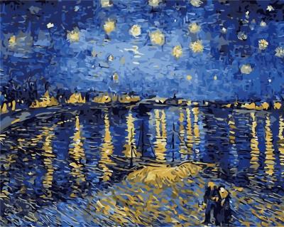 Opakowanie Malowanie po numerach - Gwieździsta noc... 40x50cm