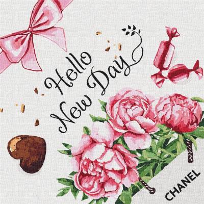 Malowanie po numerach - Hello new day 40x40cm. Wydawca: Ideyka. SmakLiter.pl Opakowanie Malowanie po numerach - Hello new day 40x40cm