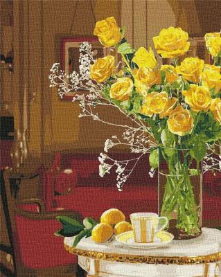 Malowanie po numerach - Jasny bukiet 40x50cm. Wydawca: Ideyka. SmakLiter.pl Opakowanie Malowanie po numerach - Jasny bukiet 40x50cm