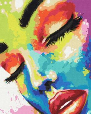 Opakowanie Malowanie po numerach Kobieta w kolorach