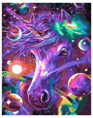 Opakowanie Malowanie po numerach - Kosmiczny jednorożec 40x50