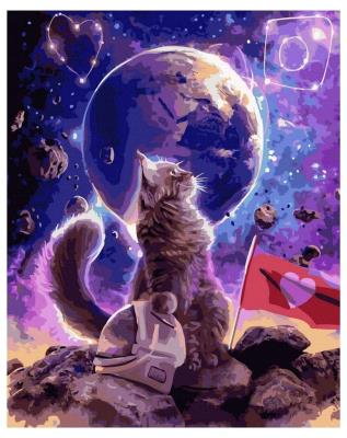 Opakowanie Malowanie po numerach - Kot podróżnik 40x50cm