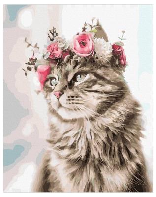 Opakowanie Malowanie po numerach - Kot w wieńcu 40x50cm