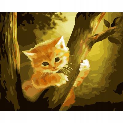 Opakowanie Malowanie po numerach Kotek na drzewie