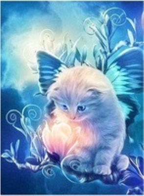 Opakowanie Malowanie po numerach Kotek z kwiatkiem