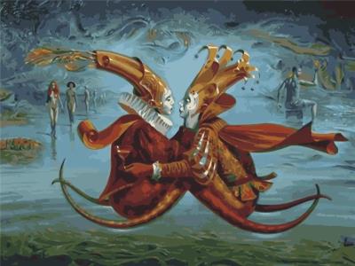 Opakowanie Malowanie po numerach - Król i Królowa 30x40cm