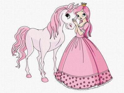 Opakowanie Malowanie po numerach - Księżniczka.. 30x40cm