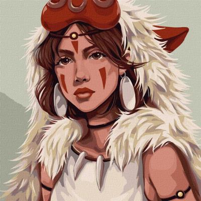 Opakowanie Malowanie po numerach - Księżniczka Mononoke 40x40