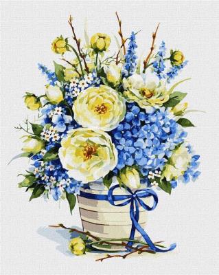 Opakowanie Malowanie po numerach - Lazurowy bukiet 40x50