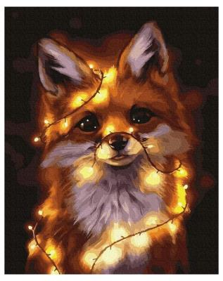 Opakowanie Malowanie po numerach - Lis i girlanda 40x50cm