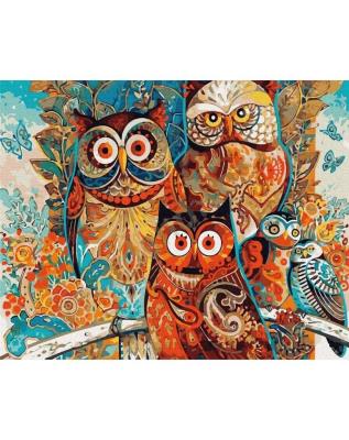 Opakowanie Malowanie po numerach - Magiczne sowy 40x50cm