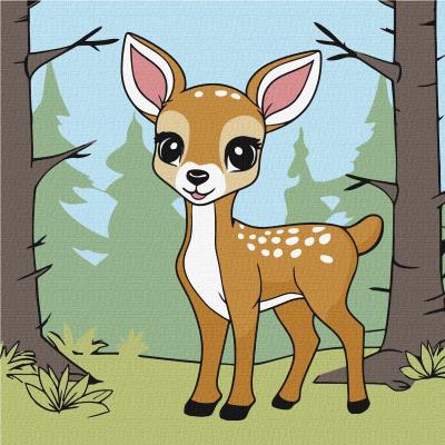 Opakowanie Malowanie po numerach- Magiczny jeleń Kids 25x25cm