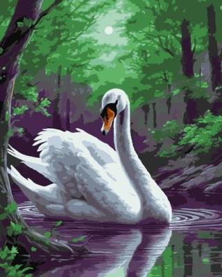 Opakowanie Malowanie po numerach - Magiczny łabędź 40x50cm