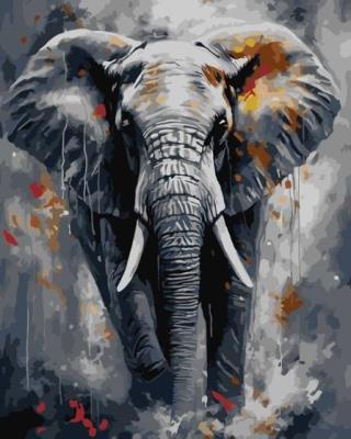 Opakowanie Malowanie po numerach - Majestatyczny słoń 40x50cm