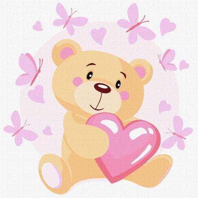 Opakowanie Malowanie po numerach - Mały niedźwiedź 30x30