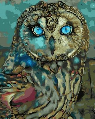 Opakowanie Malowanie po numerach Metalowa sowa