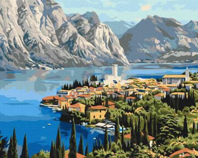 Opakowanie Malowanie po numerach Miasteczko nad morzem