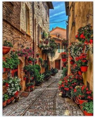 Opakowanie Malowanie po numerach Miasteczko włoskie uliczki