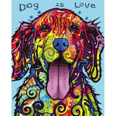 Opakowanie Malowanie po numerach - Miłość do psów 40x50cm