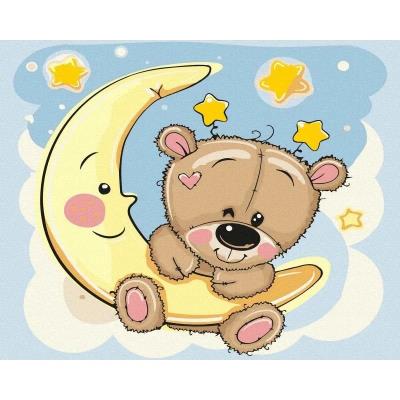 Opakowanie Malowanie po numerach - Miś w ramionach snu 40x50