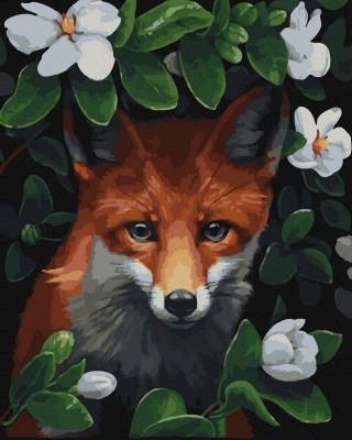 Opakowanie Malowanie po numerach Młody lis w kwiatach